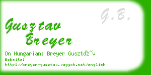 gusztav breyer business card